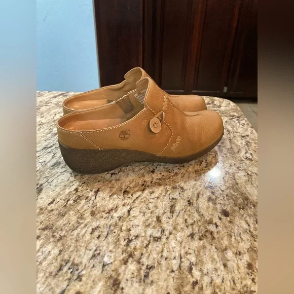 Timberland clog mules GUC Size 8 Brown - Picture 2 of 7